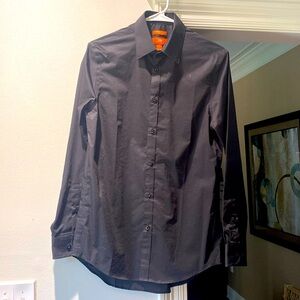 Egara black dress shirt, 15 32/33, extreme slim fit stretch